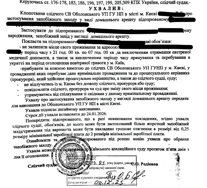 ухвала суду від 02.12.2025